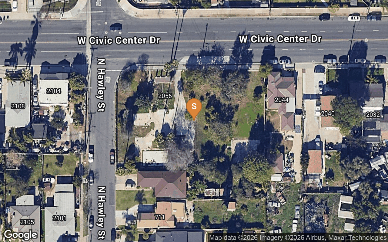 Aerial view of 2056 W Civic Center Dr, Santa Ana