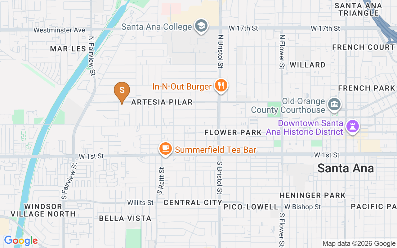 Location map, Santa Ana